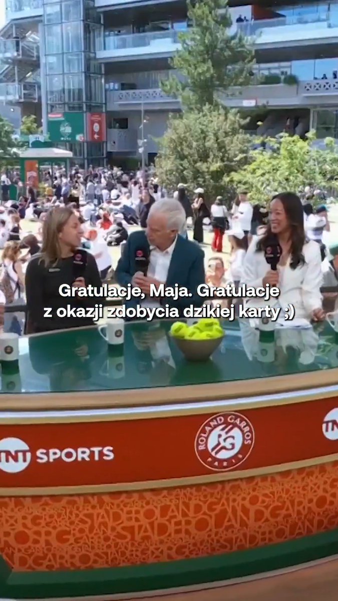 𝐂𝐘𝐊❗ John McEnroe, z pomocą Tima Henmana, załatwił Mai Chwalińskiej "dziką kartę" na udział w Wimbledonie 😅 #RolandGarros