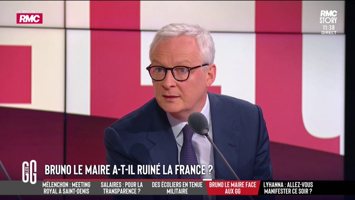 🔴 Le mea culpa de Bruno Le Maire 🗣️ Il relève "l’incapacité que nous avons eue à rétablir les finances publiques. Forcément, quand vous partez, vous ne pouvez pas dire : 'Regardez, j’ai laissé les choses dans un état formidable.'" #GGRMC