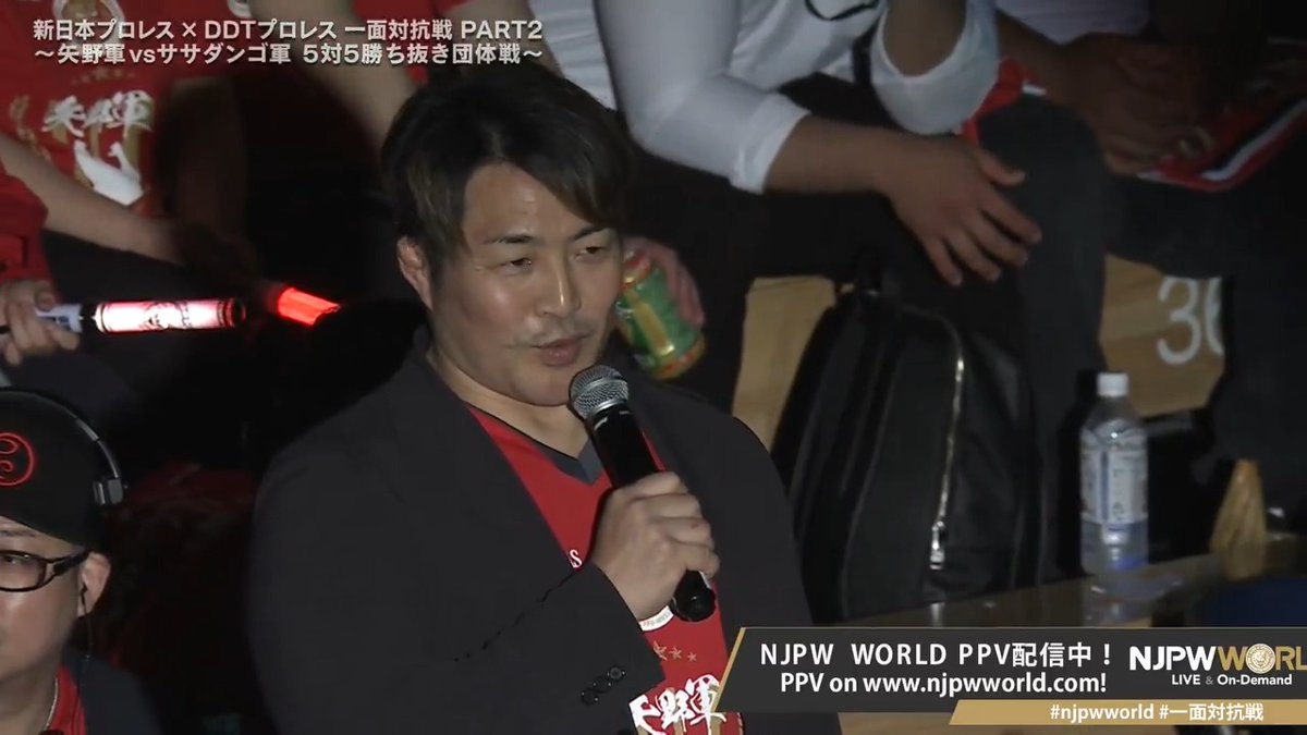 🦁新日本プロレス×DDTプロレス #一面対抗戦 PART2 〜矢野軍vsササダンゴ軍 5対5勝ち抜き団体戦〜🎋 この窮地を救ったのはなんと棚橋社長‼️ パワポならぬ、タナポで場をつなぐ…笑 購入⏩ 視聴料金:2,500円(税込) #njpwworld