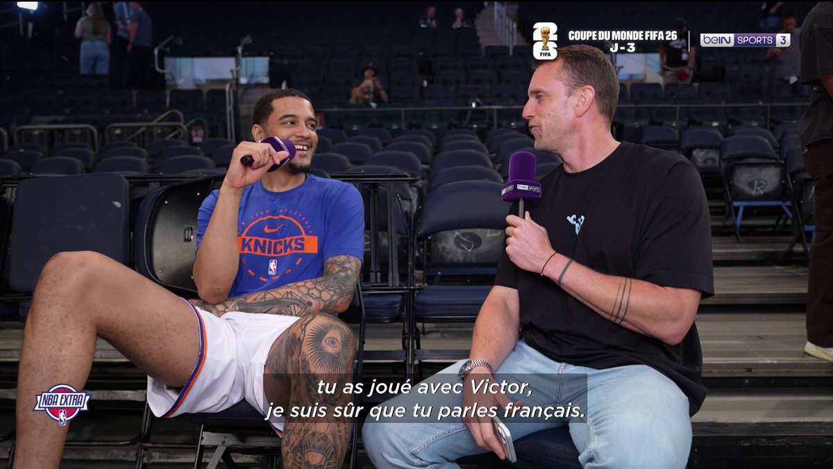 🏀 #NBAextra 🎙️ Remi Reverchon s'est entretenu avec Jeremy Sochan avant le Game 3 entre les Knicks et les Spurs ! 👉 Sa relation avec Wembanyama 👉 La difficulté d'affronter son ancienne équipe 👉 Son arrivée chez les Knicks 👉 La ferveur basket à NYC 👉 Les #NBAFinals 👉 La suite de sa carrière ...
