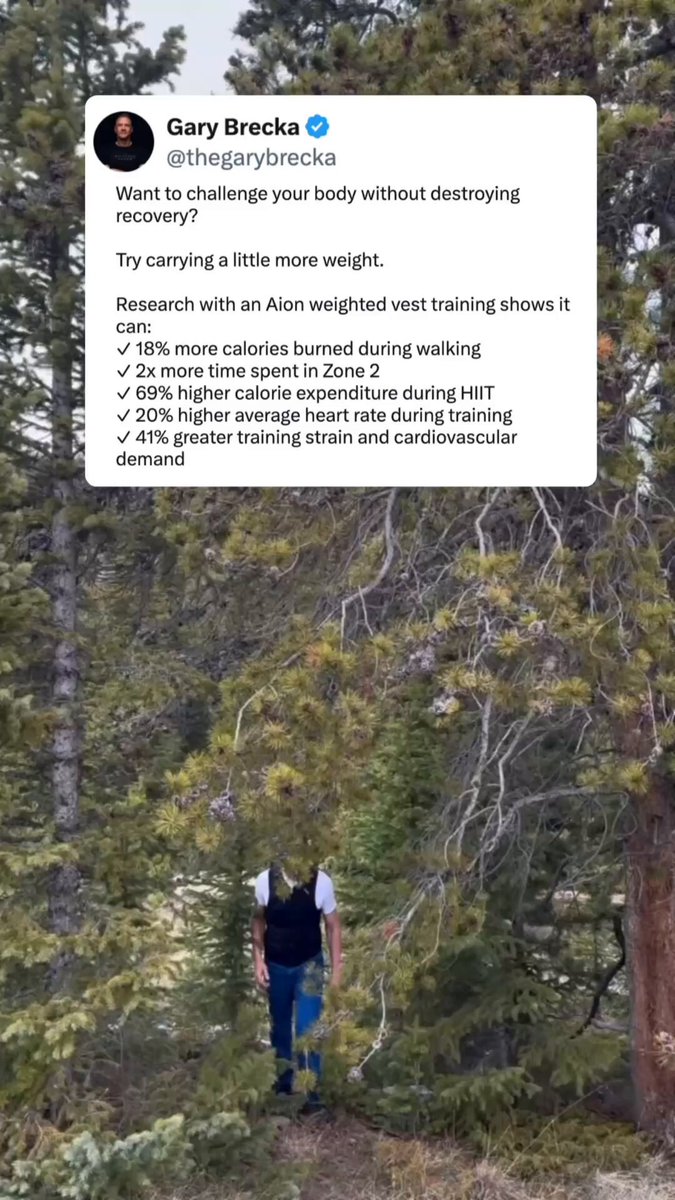 You probably think you need to do more cardio. Longer workouts. More miles. More suffering. But what if you just made the walk you're already taking a little more challenging? I've been a big fan of weighted vests for years because they're simple. You put one on, go for a walk, and suddenly your body has to do more work without you spending any more time exercising. The data is pretty impressive and one of the biggest mistakes I see people make is thinking health has to be extreme to be effective. Most of the time, the answer is taking something you're already doing and making it a little better. A weighted vest is a great example of that. Just walk.
