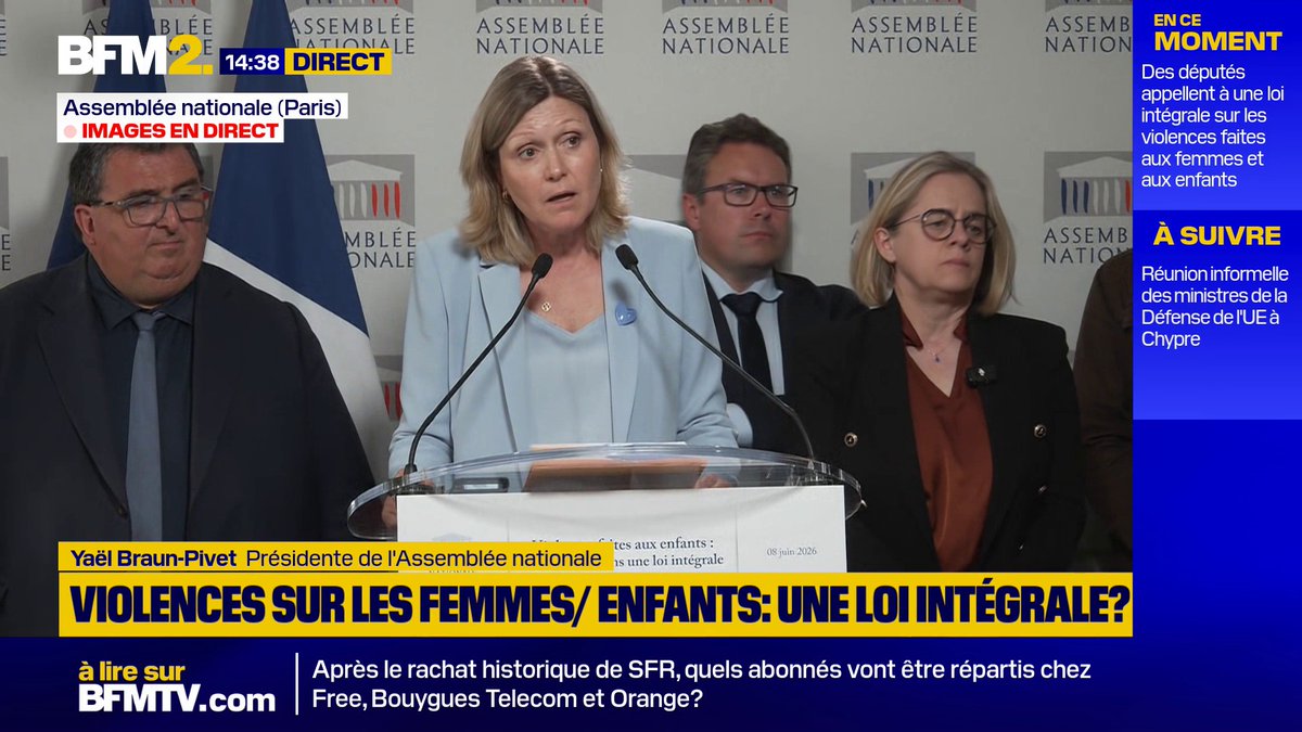 💬"Des réponses qui touchent l'ensemble des domaines : la justice, la sécurité, le foyer..." ➡️Affaire Lyhanna: Yaël Braun-Pivet demande l'inscription à l'agenda du Parlement de la "loi intégrale" sur les violences sexistes et sexuelles #BFM2