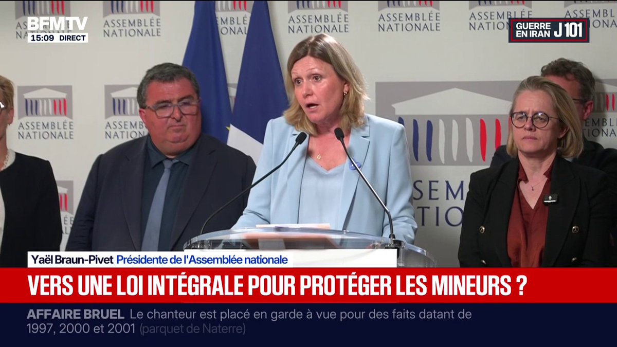 "Nous devons agir" exhorte Yaël Braun-Pivet, présidente de l'Assemblée nationale, qui souhaite inscrire la "loi intégrale" à l'agenda parlementaire