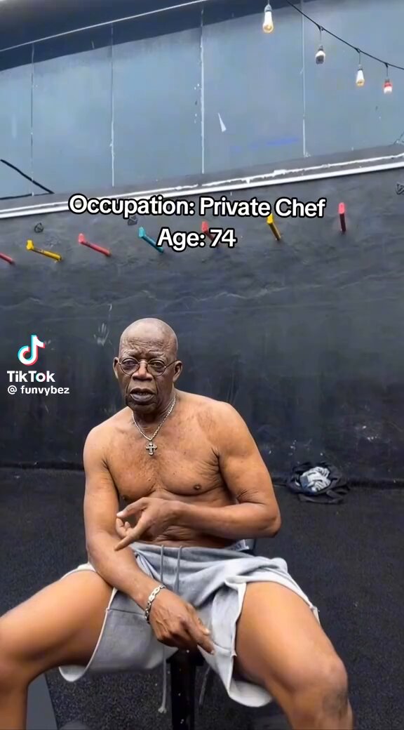 Incase you need a Private Chef, here I am… 😩😩 Occupation: Private Chef Age: 74