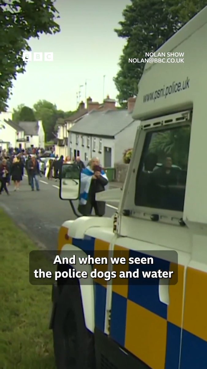 Controversy over the handling of a march and counter protest in Scarva. Dozens of police officers, some in riot gear, and water cannon were deployed as part of the policing operation in the Co Down village where several hundred people joined a protest against a Palestine solidarity walk on Saturday. The DUP branded the police operation โheavy handedโ and said many of those on the ground felt it did nothing to reduce tension. Others have criticised the DUP MP Carla Lockhart after she was pictured standing near masked men. We hear from DUP MLA Jonathan Buckley who was also on the ground in Scarva, from Alliance Party MP Sorcha Eastwood, local resident Wesley who took part in the protest and Catherine โ one of the organisers from the Ireland Palestine Solidarity Campaign. Listen to the full discussion on BBC Sounds.