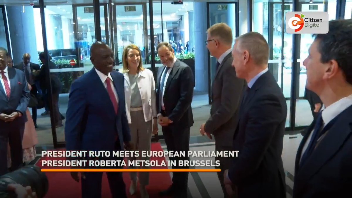 President Ruto Meets European Parliament President Roberta Metsola in Brussels