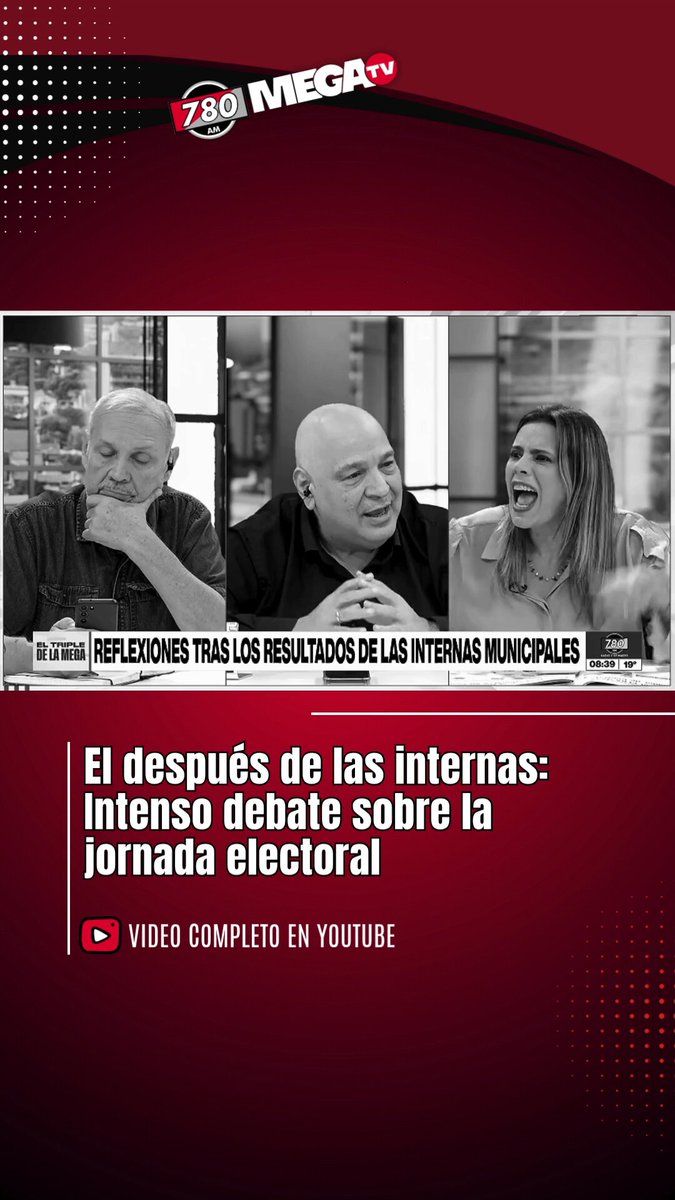 TERMINARON LAS INTERNAS, COMENZÓ EL DEBATE 🔥👀 📍 En #ELTRIPLEDELAMEGA, analizan y debaten Mario Ferreiro, German Martinez y Kattya Gonzalez Segmento completo en nuestro canal de Youtube: #780AM MEGA TV