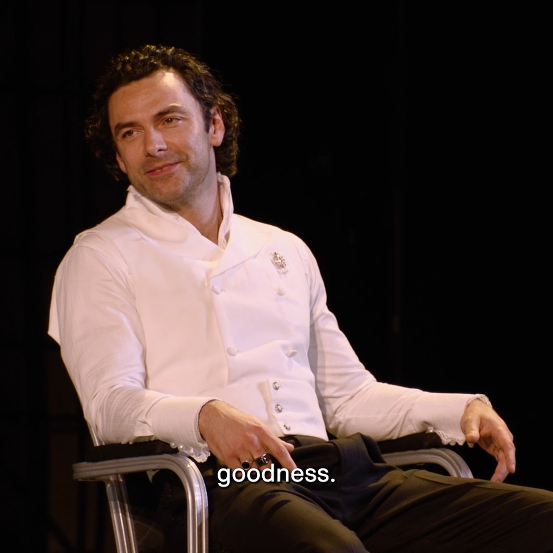 'Show me how to behave'😳 See Aidan Turner and Monica Barbaro in Les Liaisons Dangereuses, coming to cinemas from 25 June. 🎨 Rosanna Vize 🧵 Natalie Roar