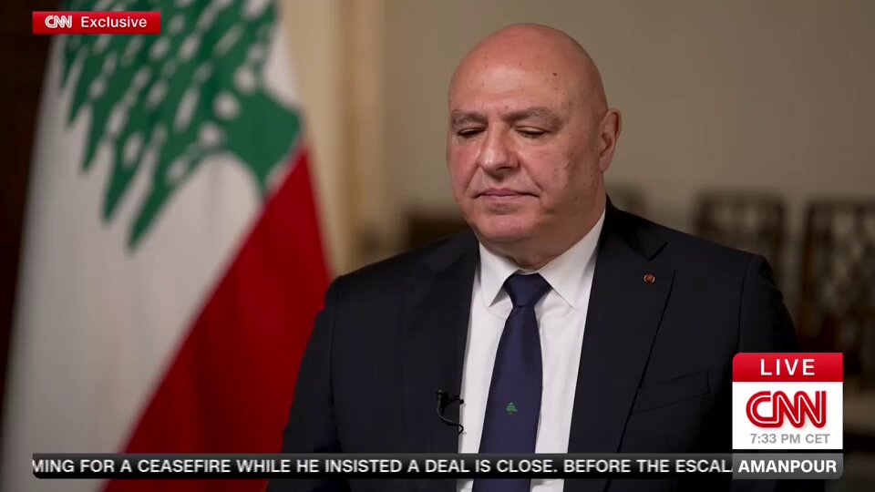 I asked Lebanon’s President Joseph Aoun for his message for the Israeli government and the Israeli people: “Aren’t you fed up with war since 1948? Do you really want to live in peace? Let’s sit and talk. For the Israeli government, it’s time for the power of reason to prevail over the reason of power.” Lebanese Presidency