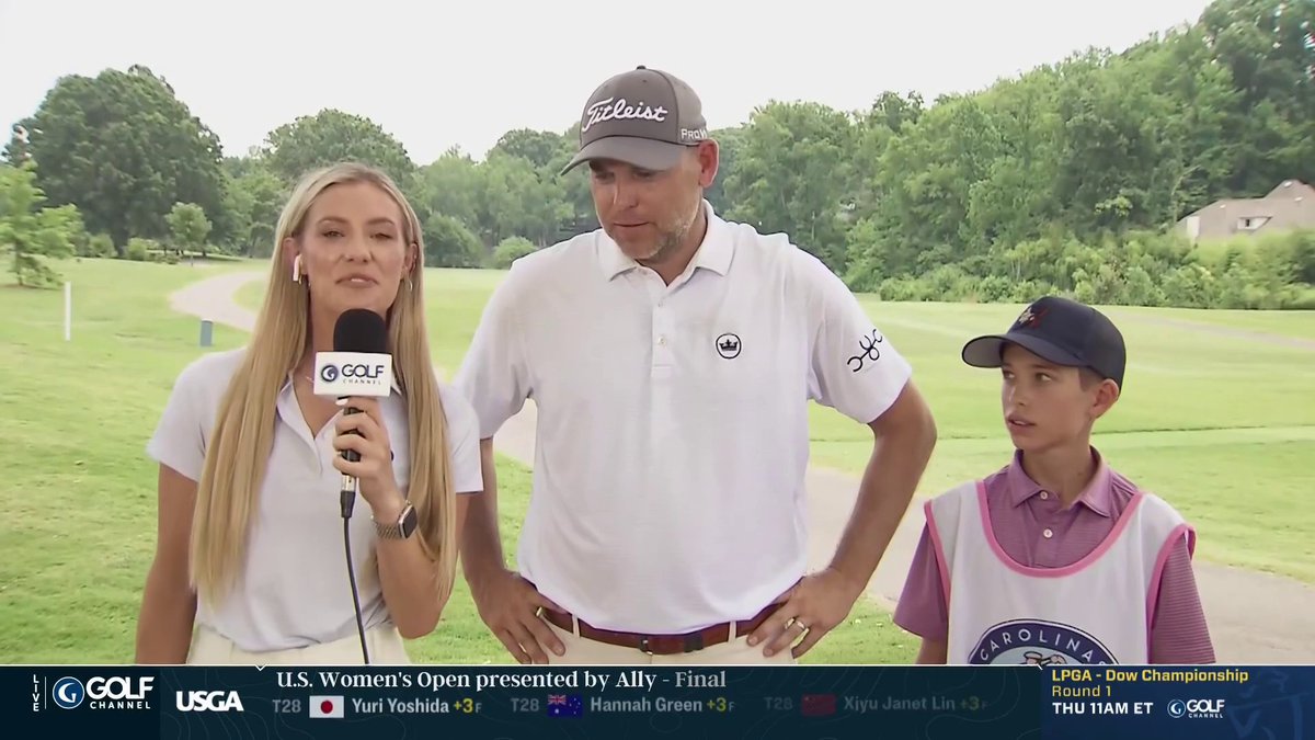 Bill Haas has his son Will on the bag at U.S. Open qualifying today and just shot 7-under in his first round, good for T2 currently in North Carolina. GOLF DAD.