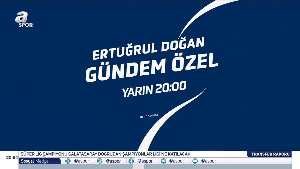 🔴🔵 Trabzonspor Başkanı Ertuğrul Doğan'ın konuk olacağı Gündem Özel, yarın saat 20.00'da @ASpor'da!