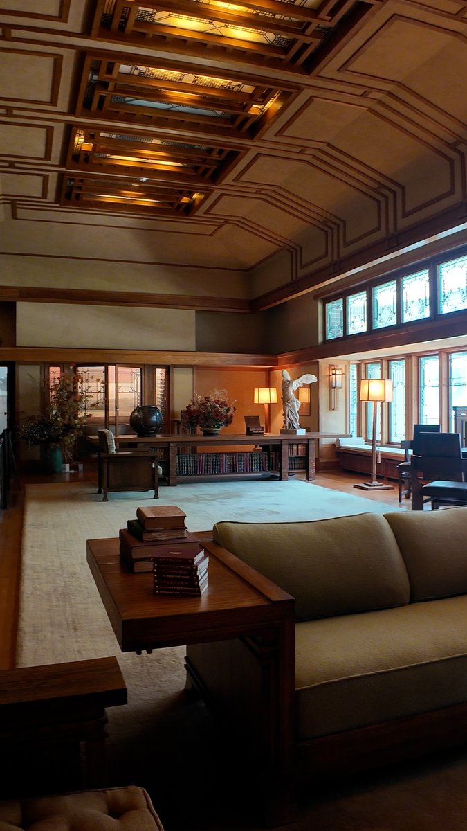 On this day in 1867, an architect who captivated the American imagination was born. For more than seventy-five years, Frank Lloyd Wright played a central role in the development of modern architecture, leaving a lasting mark on the American landscape. The Frank Lloyd Wright Room was originally the living room of the Little family's summer home, designed and built between 1912 and 1914 in Wayzata, Minnesota. Together, Wright and the Littles created an interior that is expansive yet cozy, angular yet welcoming, global in its influences yet deeply rooted in the local landscape. ___ 🏠 Frank Lloyd Wright (American, Richland Center, Wisconsin 1867–1959 Phoenix, Arizona), “Living Room from the Francis W. Little House,” 1912–14.