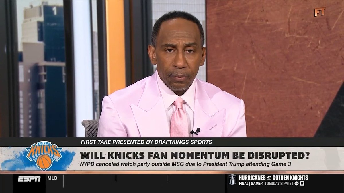 Stephen A. Smith says President Trump has no business attending the NBA finals 😬 Credit: ESPN