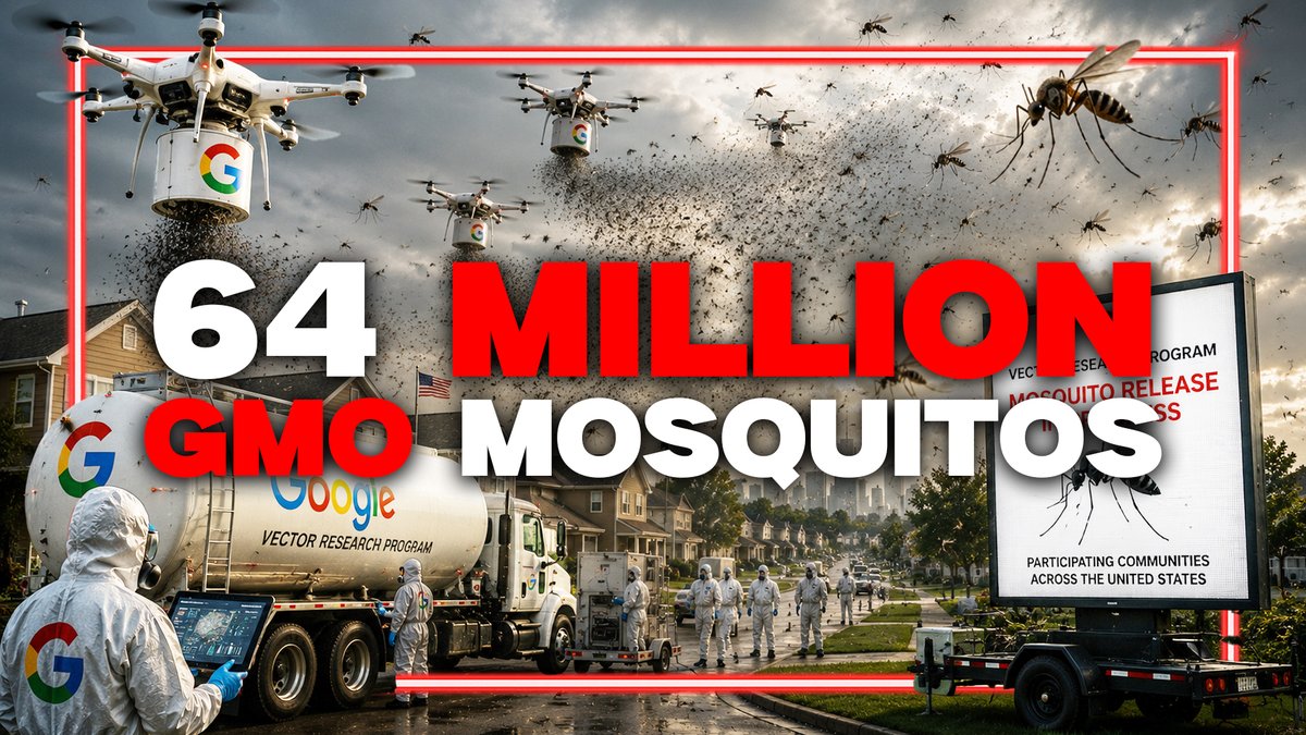 ☣️GOOGLE IS TAKING OVER YOUR BODY! Google Launches MASSIVE Transhumanist Attack Against Humanity: 64 MILLION GMO Mosquitos Are Set To Be Released In The US! In A Project Pioneered By Bill Gates, Literal Flying Syringes Will Forcefully- Against Your Will- Inject GMO Bacteria Associated With Infertility Into Your Body! 🔴WATCH ALEX JONES LIVE RIGHT NOW: