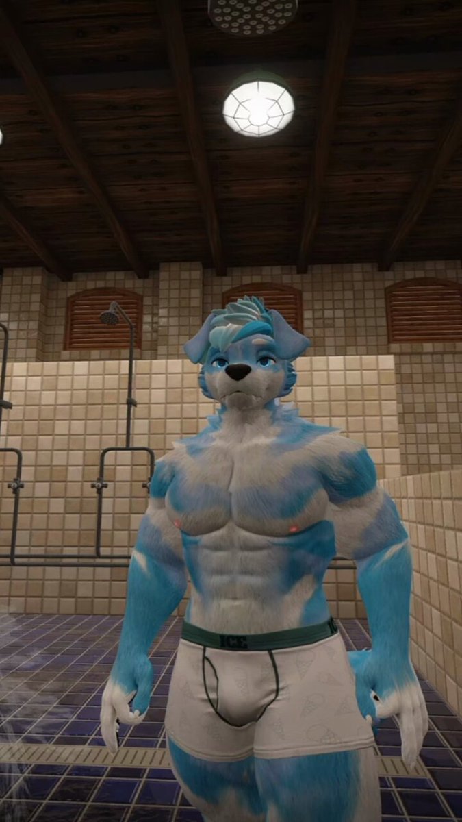 nothing like a good shower after a long day ~~ #VRC #VRChat #VRChatPhotography #vrchatavatar #furry