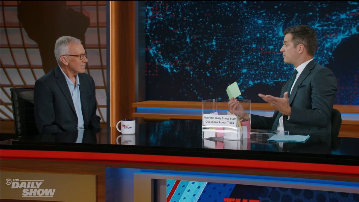 Dr. Thomas Mather provides essential tick safety tips for the neurotic staff members of The Daily Show