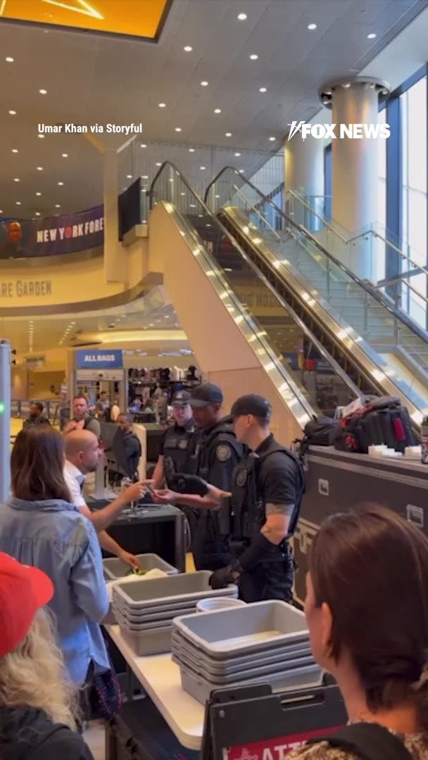 The Secret Service is already cracking down on security ahead of President Trump's appearance at Madison Square Garden. Fans arriving for Knicks-Spurs Game 3 were met with enhanced security as they entered MSG hours before the NBA Finals tip-off. A security fence went up around the arena, bags were banned, and the Knicks told fans to show up at least two hours early.