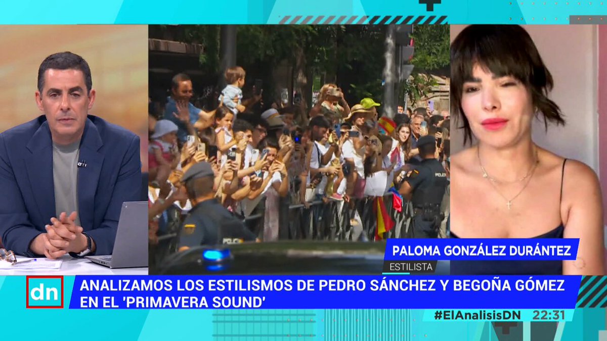 Las palabras de la estilista Paloma González en #ElAnalisisDN: 🗣️ "Pedro Sánchez se ha ido al 'Primavera Sound' porque le escuece que Isabel Díaz Ayuso lo haga mejor que él y que Madrid sea una gran ciudad a nivel mundial" ✖️ Telemadrid 📡