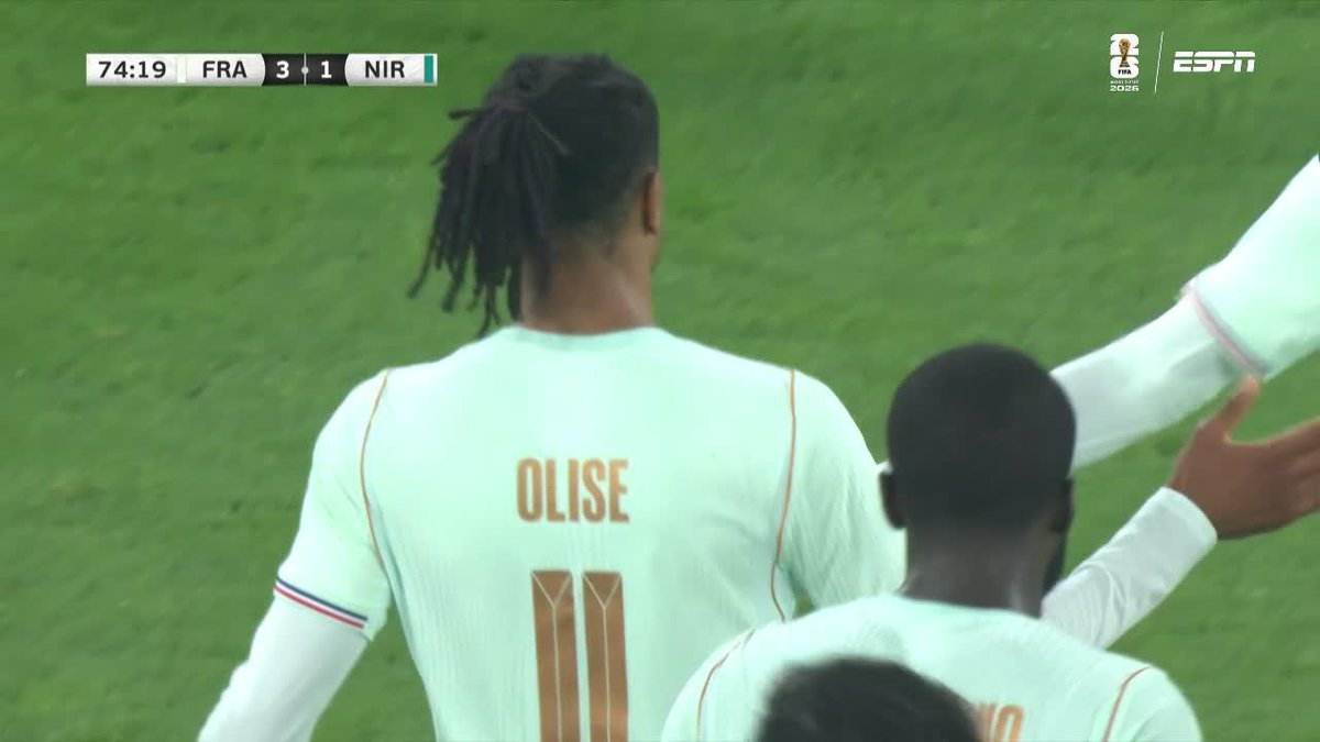 ¡¡QUE LOCURA, POR FAVOR!! ¡¡OLISÉ FUE ENGANCHANDO HACIA ADENTRO Y SACÓ UN REMATE CON ROSCA AL ÁNGULO PARA SU HAT-TRICK Y EL 3-0 DE FRANCIA ANTE IRLANDA DEL NORTE!! 📺 #DisneyPlus Plan Premium