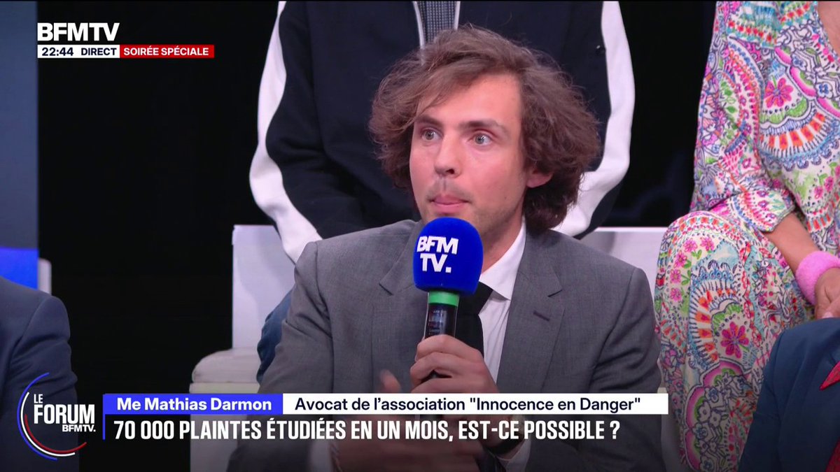 "Il y a sept juges d'instruction à Paris en charge des mineurs, ils ont 130 à 150 dossiers à gérer individuellement", explique Mathias Darmon, avocat de l'association "Innocence en Danger" #ForumBFMTV