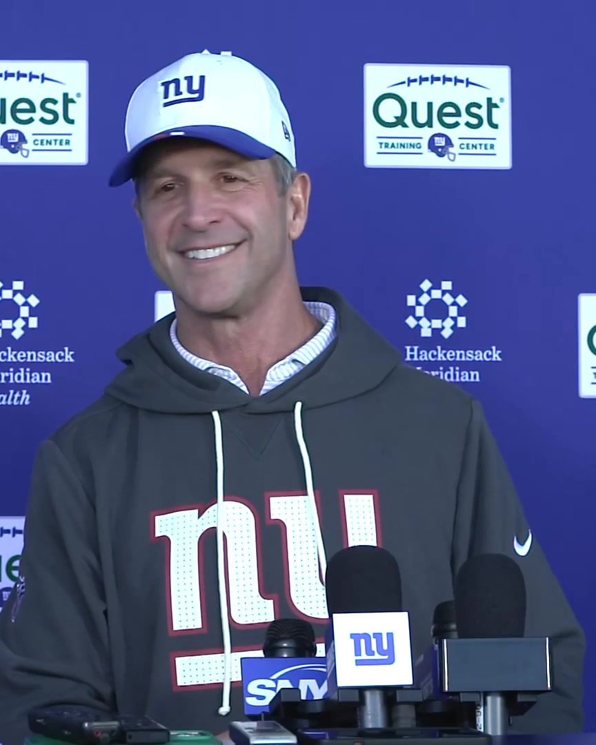 John Harbaugh says he still hasn't been able to get a Knicks ticket: "It's a tough ticket to get. There's a lot of 'celebrities.' Come on, really? In New York City? Let's rank it out" 😂