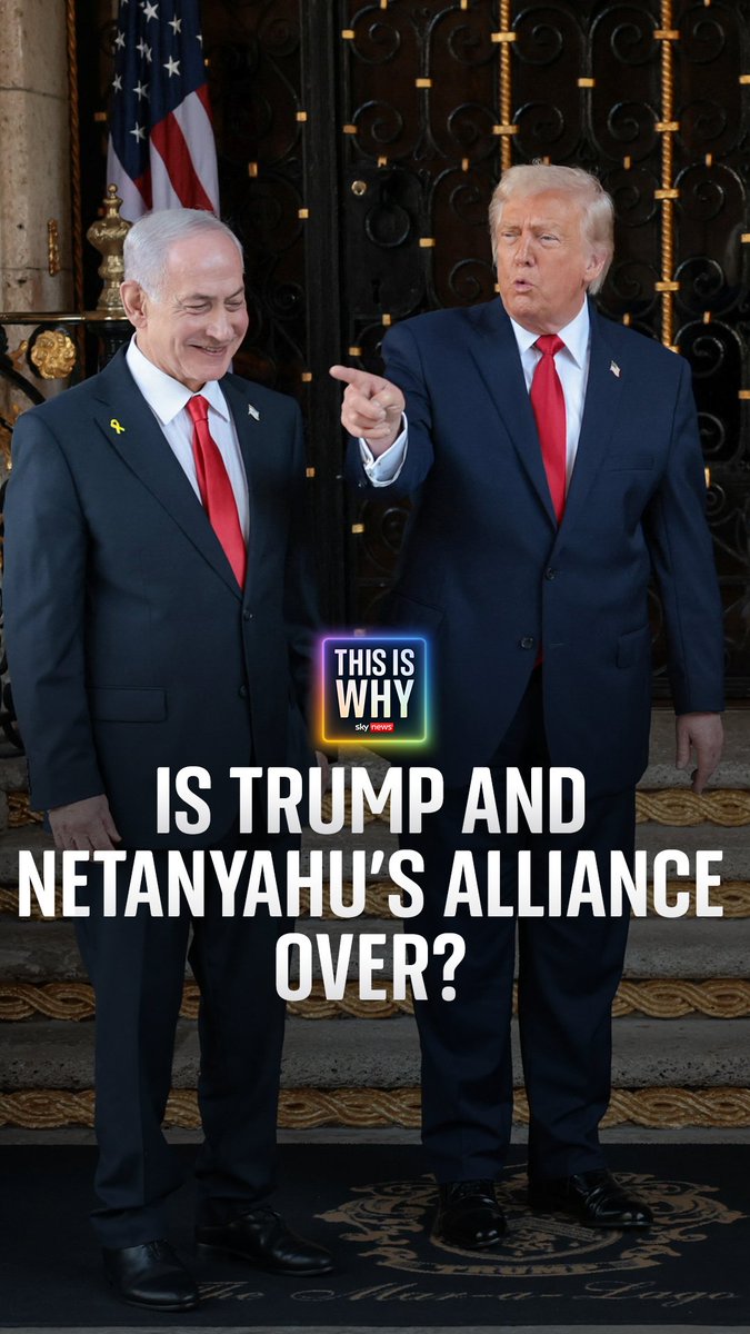As Iran and Israel agree to end attacks on each other, for now, Jonathan Samuels speaks to Sky's Middle East correspondent Adam Parsons about the relationship between the US president and the Israeli prime minister. Listen to #ThisIsWhy now 🔗
