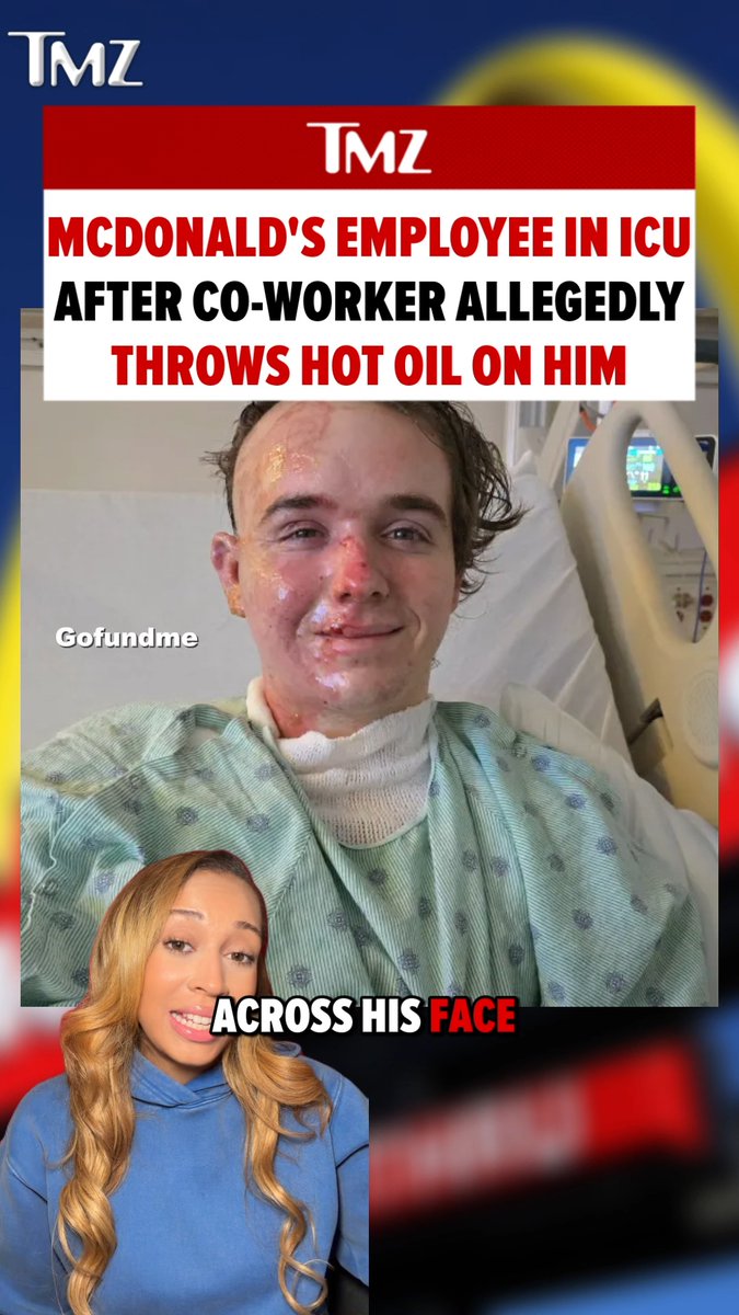 A Yuba City, California McDonald's employee is fighting through excruciating second degree burns after police say a co-worker randomly threw scalding hot oil on him during a shift. 😱