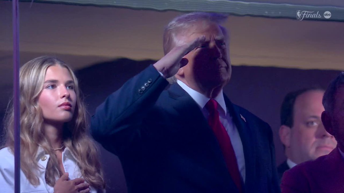 President Trump is in attendance for Game 3 in New York. He's the first sitting U.S. President to attend an NBA Finals game.