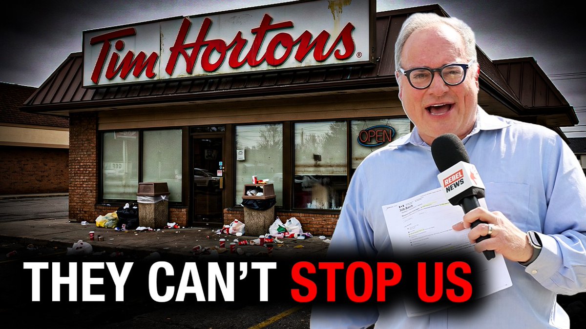Tim Hortons is SUING us... Shopify has warned that the Rebel News store could be suspended after Tim Hortons filed a trademark complaint over “Make Tim Hortons Canadian again” T-shirts. REPORT by Ezra Levant 🍁🚛 and Sheila Gunn Reid: