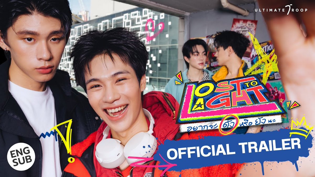 Trailer for #LostToLight, a new Thai teen BL starring Lafolk and Dome, premiering on June 20. A young man who dreams of becoming an idol decides to form a T-Pop group. Amid failures, he comes across the perfect member, handsome and talented.