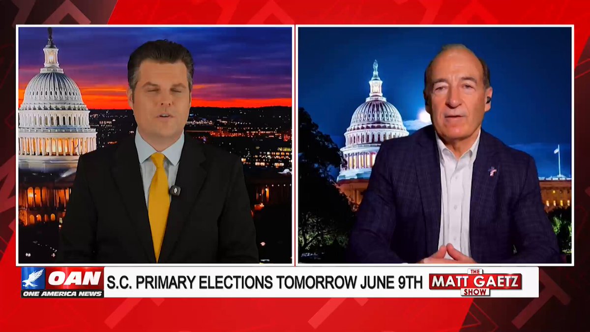 “America’s watching. Everybody’s scratching their heads wondering how the great state of South Carolina keeps electing a TRAITOR… Tomorrow we have a chance to bring in a TRUE conservative. Somebody that will fight for America First values.” South Carolina U.S. Senate candidate Mark Lynch for U.S. Senate SLAMS Senator Lindsey Graham’s voting record, calling on South Carolinians to oust him from the Senate. Watch The Matt Gaetz Show on YouTube TV Today!