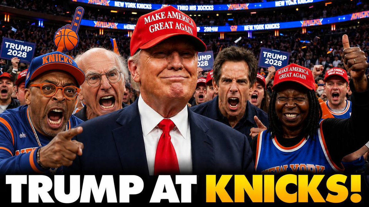 Trump just crashed the Knicks' Finals Game at Madison Square Garden 🇺🇸🏀