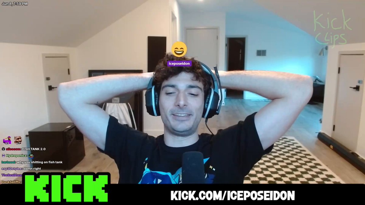 Kick streamer Ice Poseidon on Kick running ads featuring him 👀 says he was watching Trainwreckstv and kept seeing his own face every 20 minutes 😂