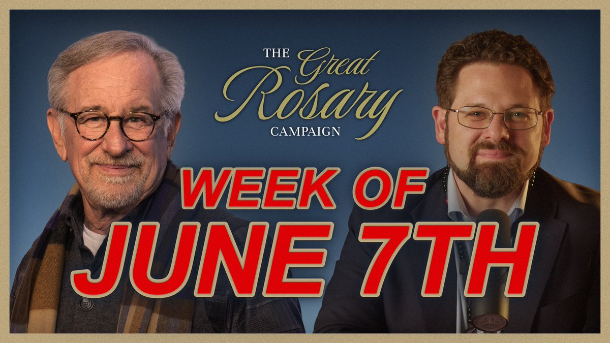 Day 2 of the Great Rosary Campaign for Steven Spielberg! Remember to pray the Rosary for his conversion this week. Particularly in light of the upcoming release of his new movie, "Disclosure Day," later this week, which is about the UAP and "alien" phenomenon.