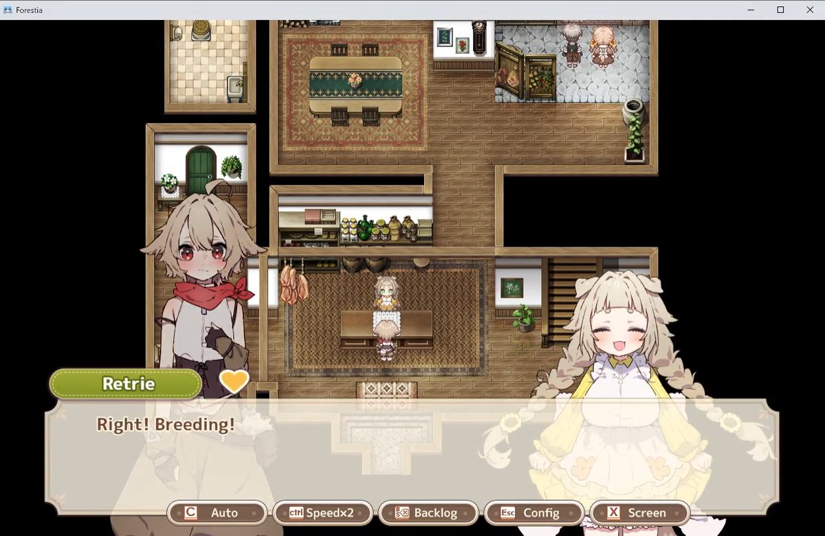 This scene became surprisingly popular among Japanese players. The original joke is that Filo is too embarrassed to say the word herself... ...but Retrie immediately blurts it out. 😂 Do you think that nuance comes across naturally in English?