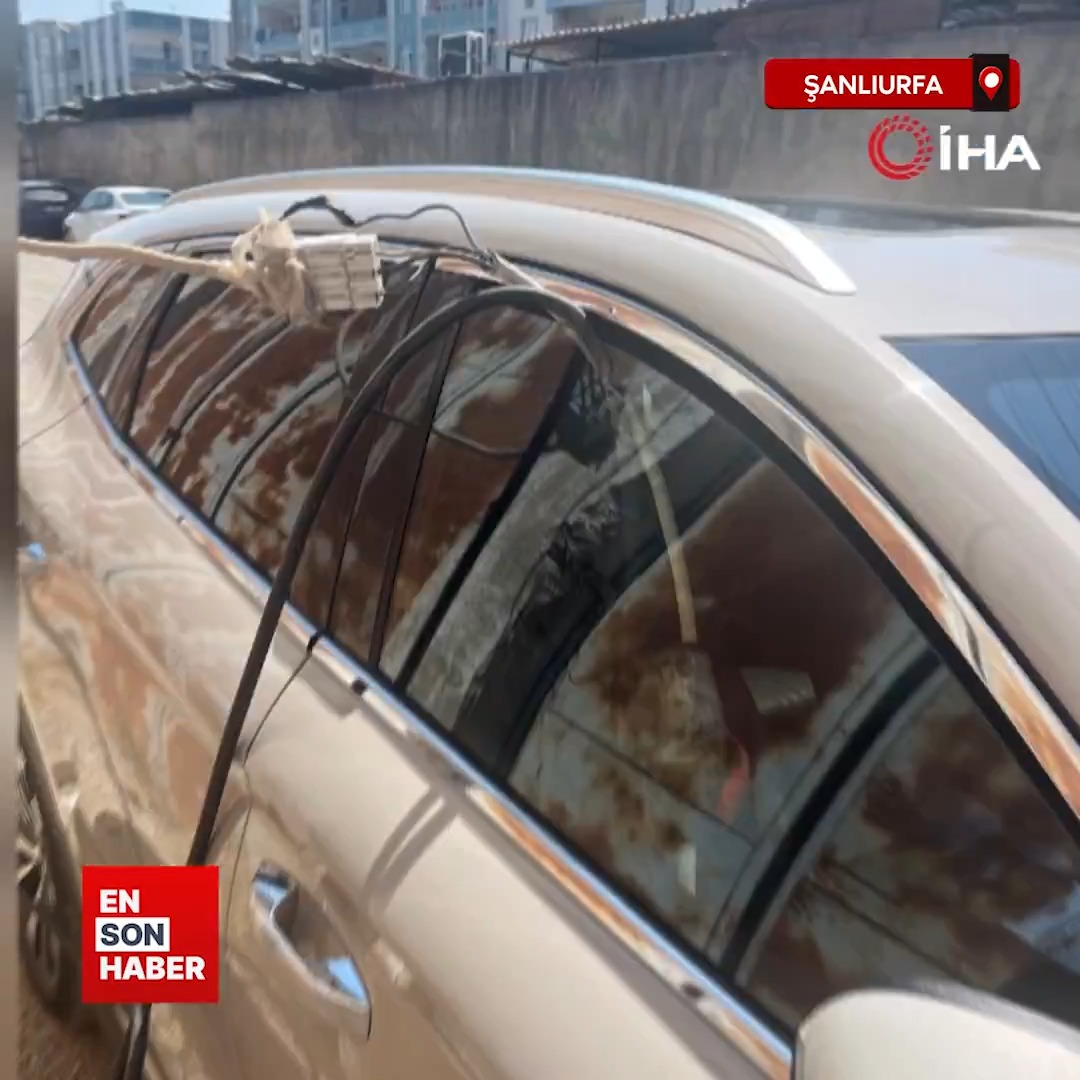 Şanlıurfa'da kaçak elektrikle aracını şarj eden şahsın kurduğu sistem görenleri şaşırttı