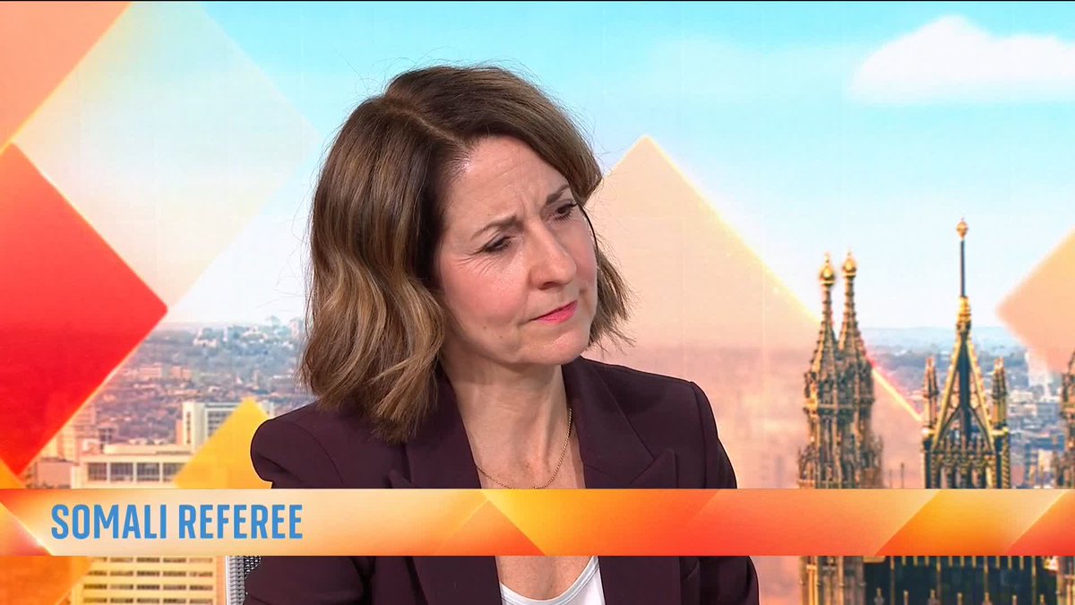 🗣️ 'The World Cup, like all sport, works best when they are inclusive and include talent from right across our incredible world' Sophy Ridge asks Technology Secretary Liz Kendall about top somali referee Omar Artan being denied entry to the US.