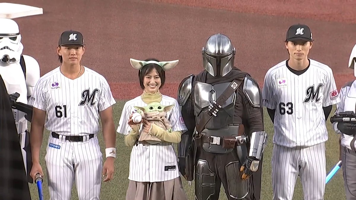 【セレモニアルピッチ】 STAR WARS NIGHTを盛り上げるべくセレモニアルピッチに俳優の 恒松祐里 さんが登場しました！⚾ 👇日本生命セ・パ交流戦見るならパテレ！