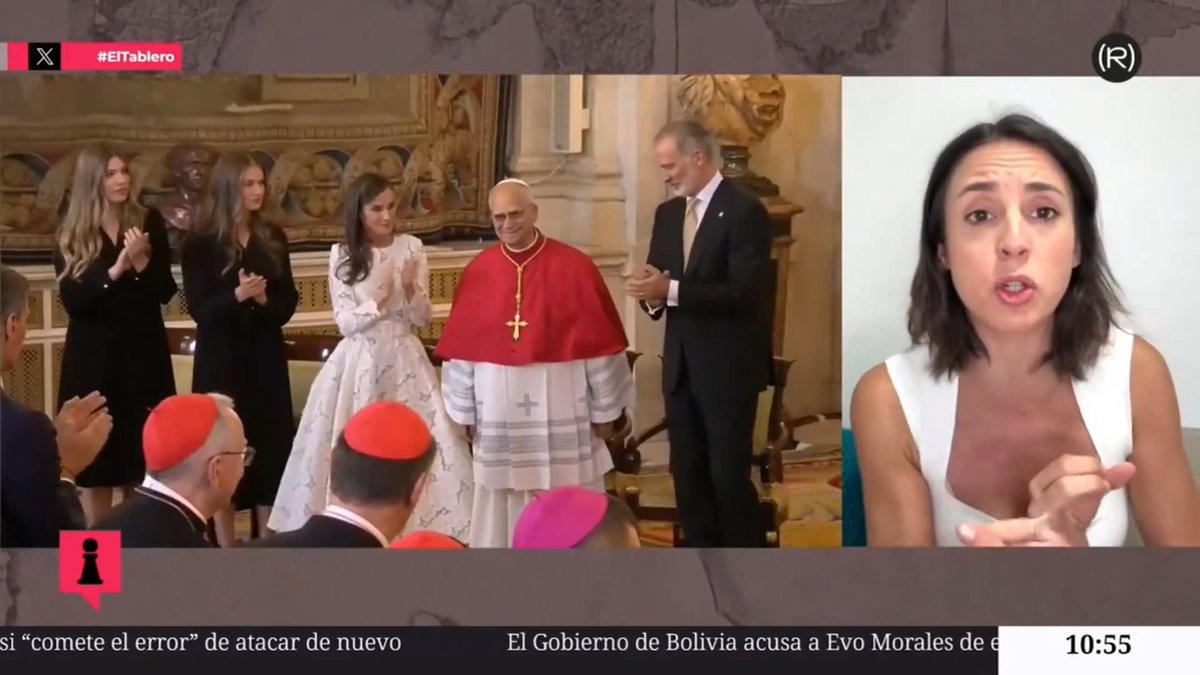 ¿Por qué toda la izquierda institucional salvo Podemos y BNG están aplaudiendo al Papa como si fuese la referencia ideológica que tenemos que tener? 🎥 Irene Montero
