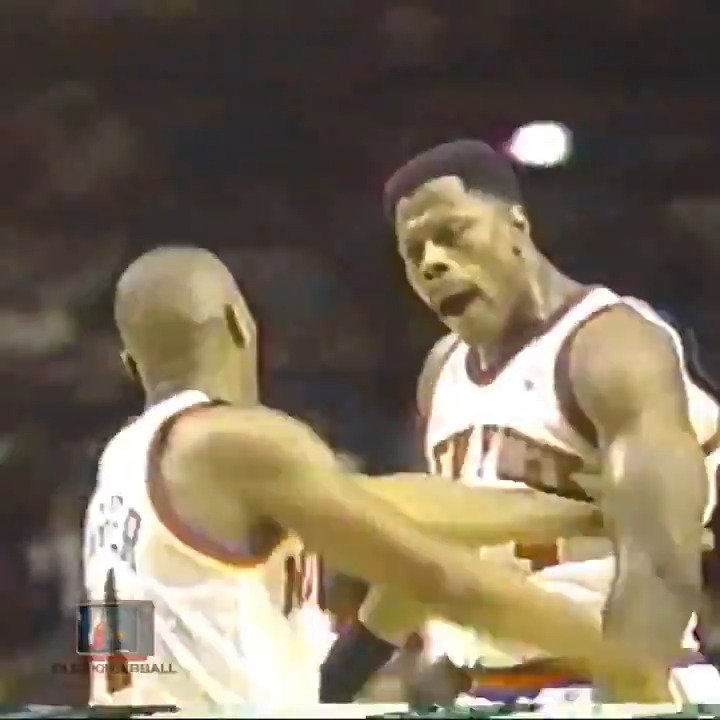 Patrick Ewing against Young Shaq, both go back and forth in clutch time. Check the energy at The Madison Square Garden.