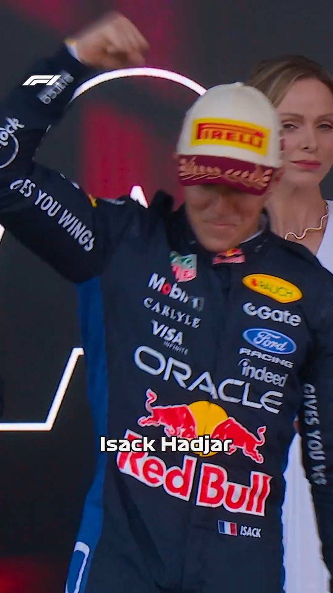 Isack Hadjar is Red Bull's ninth podium finisher in Formula 1 🤩👏 #F1 #MonacoGP