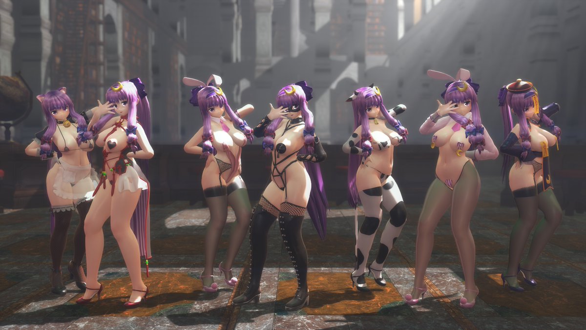 [MMD]被害妄想携帯女子（笑）ぽちゃりー #6月9日はパチュリーの日