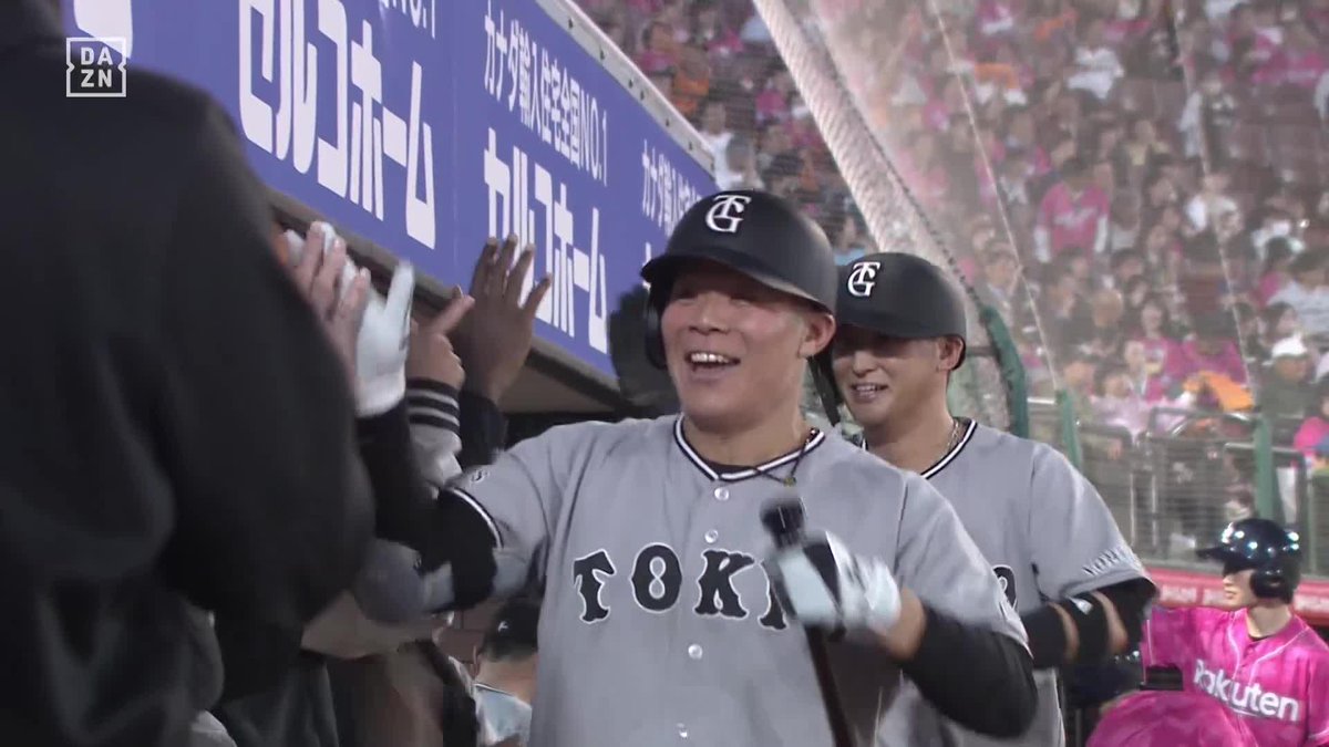 ジョージの一撃 佐々木俊輔 5号2ラン 二塁から加速し16秒で一周👀 ⚾️楽天×巨人 #ジャイアンツ #だったらDAZN