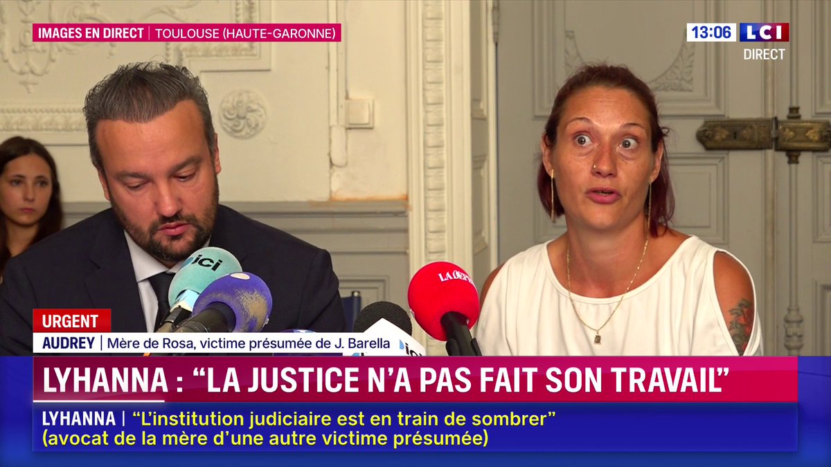 🔴 "J'ai la culpabilité de ne pas avoir assez fait et de ne pas avoir été à la hauteur en tant que maman", la mère de Rosa, qui avait porté plainte en août 2025 pour le viol présumé de sa fille par Jérôme Barella