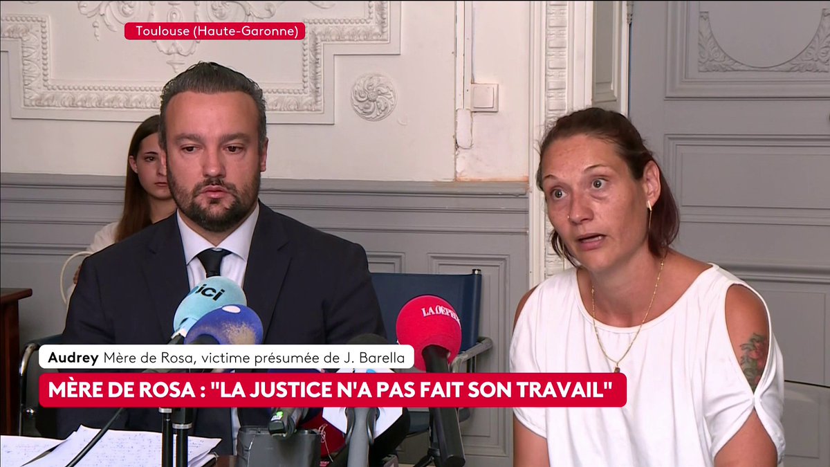 🔴 🗣 Affaire Lyhanna : "J'ai fait tout mon possible, mais aujourd'hui, la justice ne m'a pas suivie", déclare la mère de Rosa, autre victime présumée de Jérôme Barella, qui avait déposé plainte pour viols sur mineure en 2025. #franceinfo