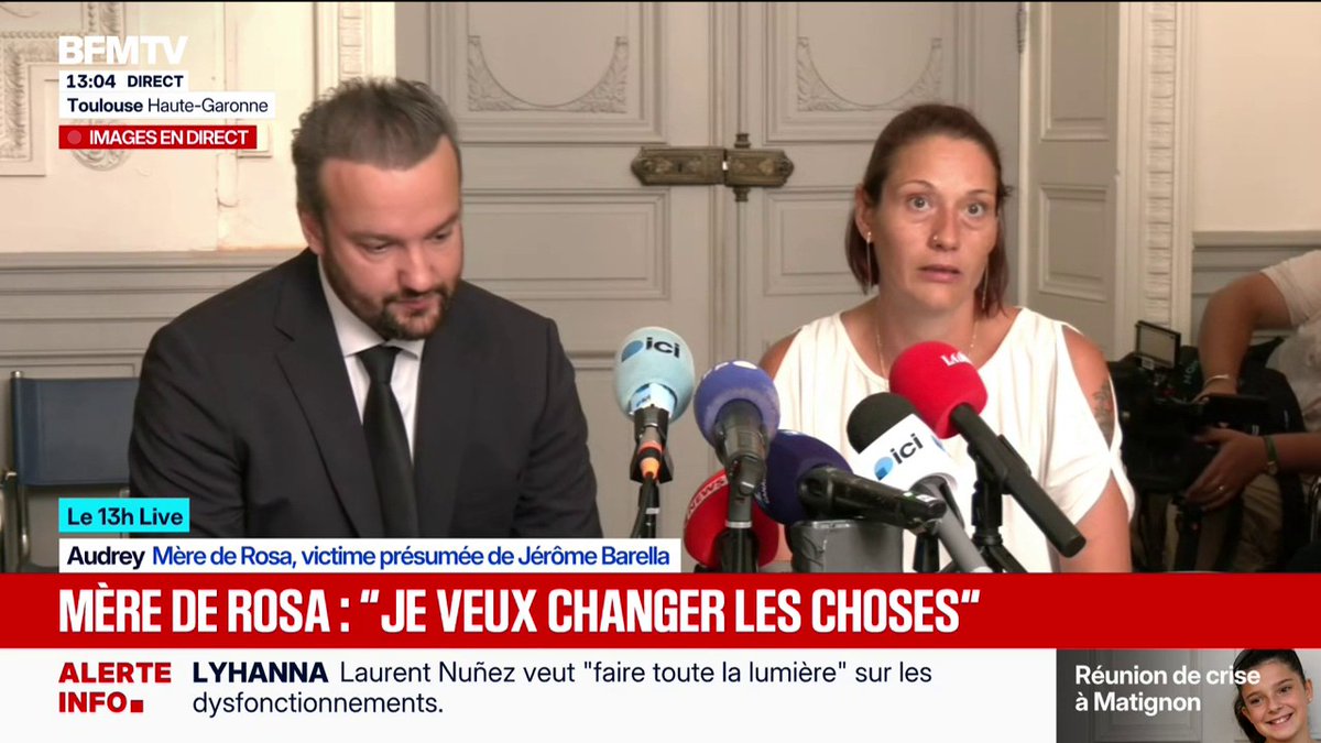 "Je suis là pour essayer de changer les choses" explique la mère de Rosa, victime présumée de Jérôme Barella