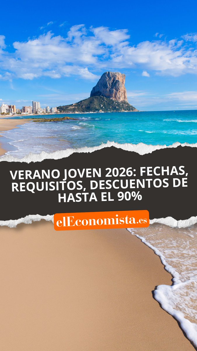 ☀️ VERANO JOVEN 2026 🗓️ ¿Cuándo? Se podrá viajar entre el 1 de julio y al 30 de septiembre. 💶 ¿Cuánto podré ahorrarme? 🔸 90% en viajes en bus y media distancia 🔸 50% en AVANT, larga distancia y AVE 🔸 50% en interrail 📲 Envía este video para organizar ya tus vacaciones