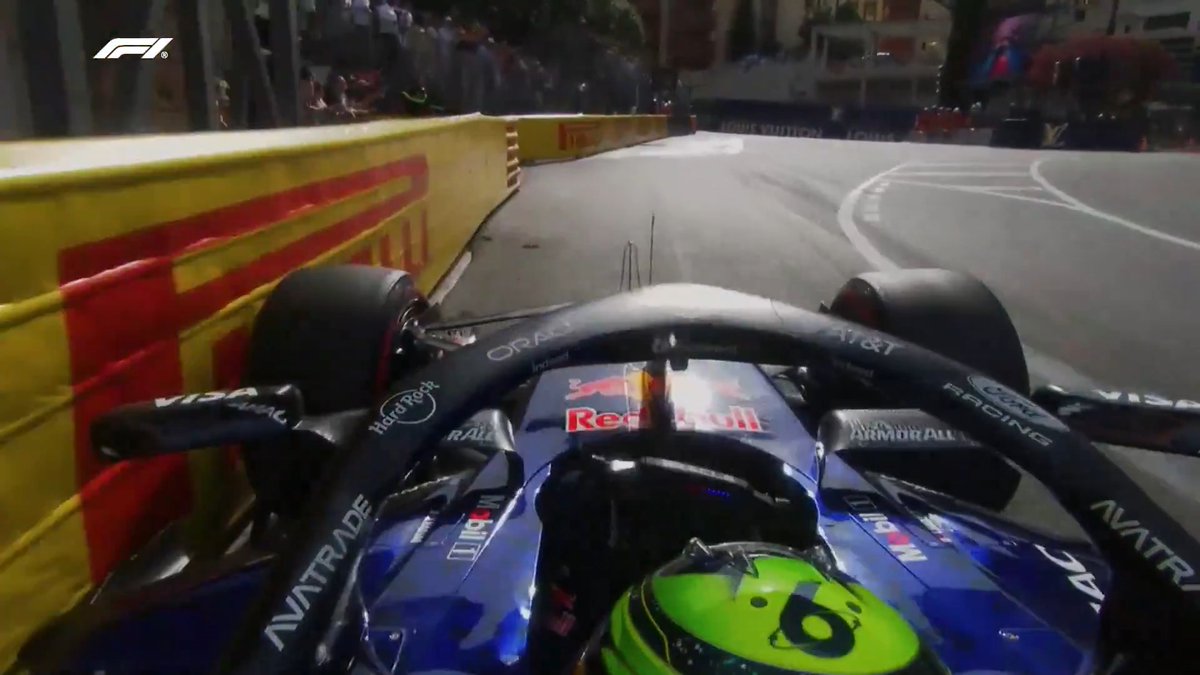 Isack Hadjar's first podium for Red Bull almost had a very different ending 🤏 Isack got away with this nick of the wall on the final lap 😅 #F1 #MonacoGP