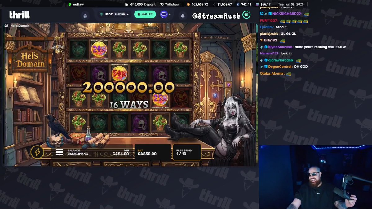 6 SCATTERS ON HEL'S DOMAIN PAID THE MAX WIN ON THE FIRST SPIN $30 TO $200,000🥶🥶🥶 Valkyrie Studio Outlaw 🔥