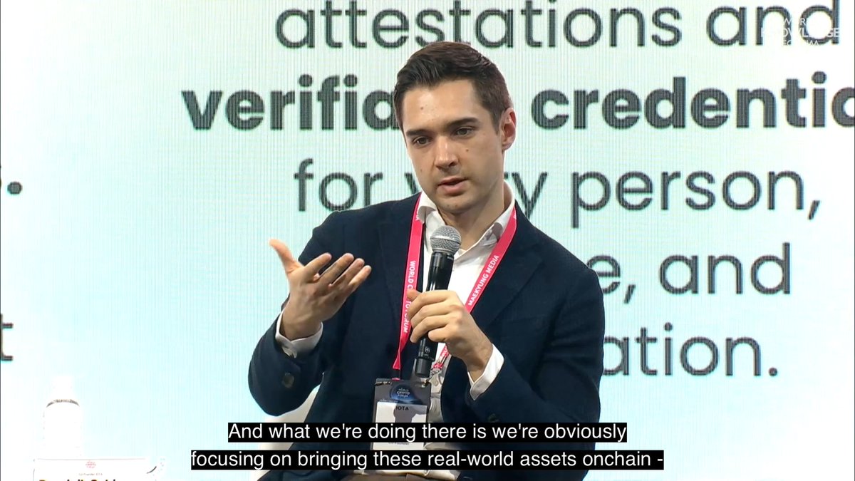 "What we're building with TWIN is like the Swift of cross-border trade." Dominik Schiener at the World Knowledge Forum.